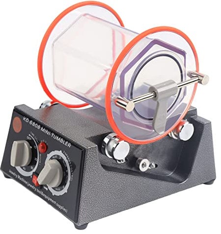 HarBin-Star Poliermaschinen Poliertrommel, 60W Schmuck Poliermaschine, Rotationspolierer Poliermaschine, Schmuckpolier Kugelmühle AC110V 5KG