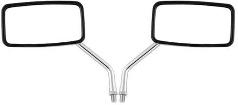 Motorrad Spiegel Universal Rechteck Motorrad Rückspiegel 10mm Chrom Retrovisor De Moto Spiegel Moto Motorrad Roller Motorrad Rückspiegel