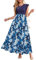 OUGES Maxi Dresses for Women UK Long Summer Ladies Short Sleeve Elegant Wedding Sundress with Pockets