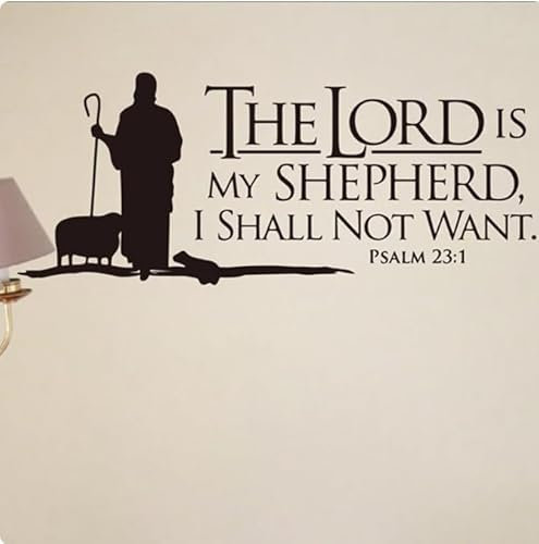 Wandtattoo Wandbeschriftung Wandbild Aufkleber Bibel Verse Wandkunst Aufkleber, schwarz, 56x22cm selbstklebende abnehmbare moderne Vinyl Poster Aufkleber