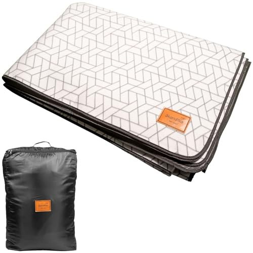 Skandika Zeltteppich Lindal 310 x 450 cm | Outdoor Teppich mit Softtouch-Fleece, wetterfest & wasserdicht, mit Aufbewahrungstasche | Picknickdecke, Campingteppich, Zeltunterlage, Camping Zubehör
