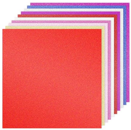 PATIKIL 10 Blatt Kartonpapier Quadratisch 250g - 30,5 x 30,5 cm - Dickes Bastelkarton zum Basteln Hochzeit Karton Glitzer Papier Stanzen DIY Deko Bastelpapier Bedruckbar, Mehrfarbig