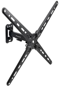 TOOQ LP1355TN-B - Soporte de Pared, Inclinable y Giratorio para Pantallas 13-55, Rotatorio, hasta 25 kg de Peso, Compatible con Pantallas Curvas, Color Negro