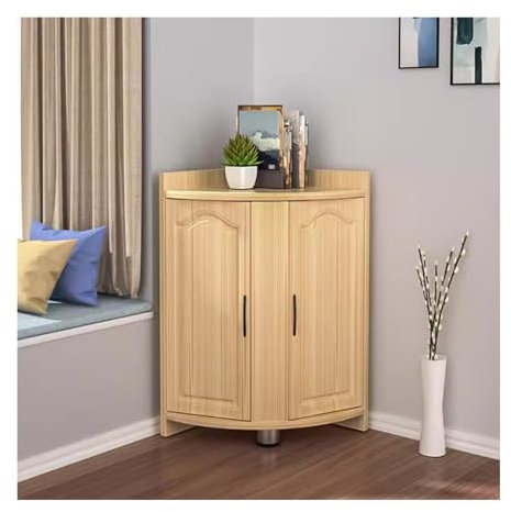 LICONG-2020 Seitenschrank Dreieckiger Schrank, Eckschrank, Wohnzimmer-Ecklagerregal, Eckdreieck-Aufbewahrungsschrank Eckschrank(A)