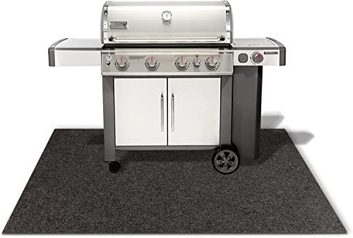 KARAT Tapis de Protection pour Barbecue 200 x 300 cm - Antidérapant & Résistant aux Hautes Températures - Retardateur de Flamme, Ultra-Robuste, Nettoyage Facile et Usage Extérieur Toutes Saisons