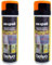 NESPOLI Aérosol traceur de chantier orange fluorescent 500 ml (Lot de 2)