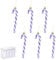 6pcs Purple White Candy Cane Christmas Decorations,13cm Glitter Candy Cane for Christmas Tree Decoration,Xmas Tree Pendant Plastic Candy Cane for Christmas Ornaments,Large Xmas Tree Decorations