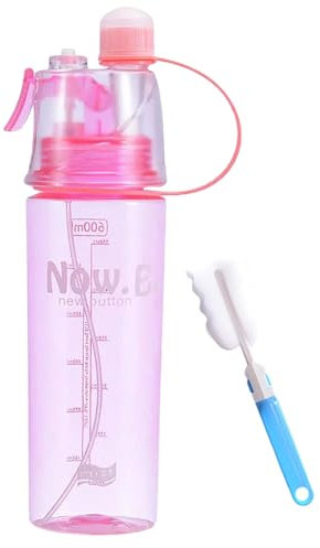 Spray Water Bottle,Drinking And Misting Water Bottle - Spray Water Bottle,Unique Mist Lock Design,Portable Leak-Proof Spray Cup For Cycling Fitness Camping Hiking Outdoors Sports For Hydration (Pink)