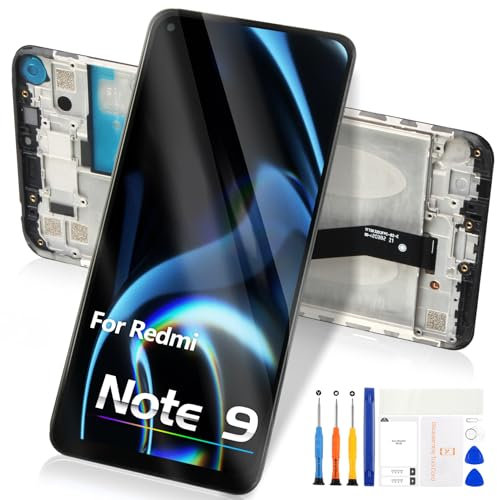 Pantalla para Xiaomi Redmi Note 9 / Redmi 10X 4G LCD Display, Pantalla para Redmi 10X LCD Touchscreen Digitazer Assembly Reemplazo M2003J15SG M2003J15SS M2003J15SC (Negro con marco)