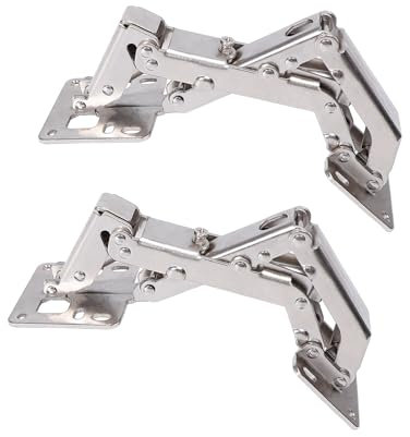 JinBoCheng Lot de 2 charnières hydrauliques à 170 degrés à fermeture amortie sans cadre pour portes d'armoire, charnières de montage réglables pour armoire, armoires, aucune fente nécessaire –