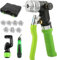 TZTTGS 3-in-1-Hydraulik-Rohraufweiter, HVAC-Presswerkzeugsatz für Kupferrohre von 3/8 bis 1-1/8 Zoll, maximale Dicke 2 mm, Kupferrohraufweiter, Schlauchaufweiter