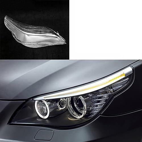 Wrhome Scheinwerfer Shell Abdeckung Für BMW E60 E61 5 Series 520/523/525/530i 2004-2010,Autos chein werfer linsen Abdeckung transparente Maske Scheinwerfer lampen Schale,C-Left and Right