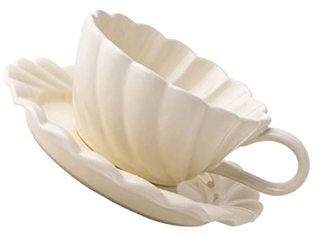 ABOOFAN 1 Set set di tazze in ceramica tazza da viaggio per caffè tazza di caffè tazze da caffè infusore tazzine caffe tazze caffe tazza d'acqua da tavolo accessori per il caffè bianca