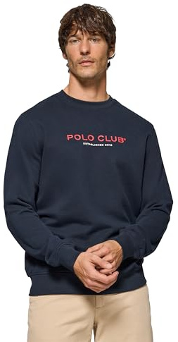 Polo Club Sudadera Hombre Básica 100% Algodón Sin Capucha - Sweatshirt Men