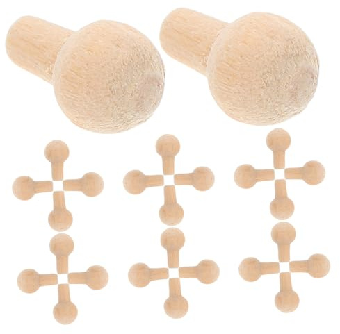 YARNOW 50piezas Mango De Miniatura De Madera para Decoración De Casas De Muñecas Tiradores Pequeños para Puertas De Muebles Miniatura