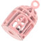 Sosoport Vogelkäfig-Ornamente Deko Miniatur-vogelkäfig-Modell Mini-vogelkäfig- Mini-hausschmuck Mini-käfig-Modell Mini-hausversorgung Mikrolandschaftsvogelkäfig Eisen Rosa