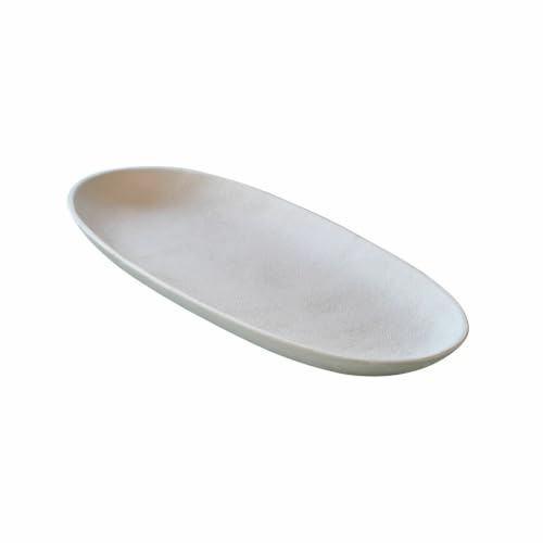 Loberon Schale Cantresse, Creme | Stein-Optik, Sanft Geschwungene Form, Dezent raue Haptik, Zeitlose Ästhetik, Dekoration, Polyresin
