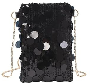 LOCCY Klein Umhängetasche Damen, Glitzer Pailletten Crossbody Umhängetasche Glitzer Handytasche zum Umhängen Handy Umhängetaschen Crossbody Schultertasche für Alltag Schule Einkauf