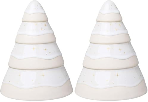 like. by Villeroy & Boch Winter Glow albero, 11,5x11,5x14 cm (Confezione da 2)