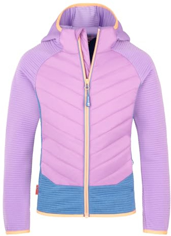 Trollkids Girls Sirdal Jacket | Hybridjacke, Angeschnittene Kapuze, Zwei Reißverschlusstaschen, Reflektierende Details