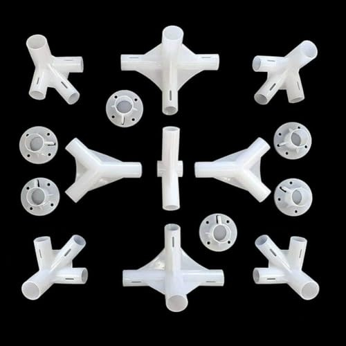 Gazebo Frame Repair Kit for 25mm and 19mm Pipes, Canopy Pole Connectors with Corner Center Fittings, Tent Feet Replacement Parts for Awning Marquee Structure Stability(15pcs)