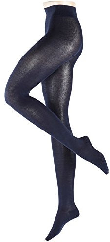 ESPRIT Cotton Feeling W Ti opaques unis 1 paire, Collants Femme, Bleu Marine 6120, 42-44
