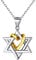 Nofade Silver 925 Davidstern Kette Damen Kette mit herzanhänger mit Geschenkebox für Weihnachten…