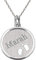 Silber Kette & Anhänger Babyfuß rund mit eigener Gravur/echt Silber 925 / Geschenk zur Geburt/Taufe/Gravur auch auf Rückseite