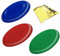 PARTITUKI Packung mit 3 Frisbees für Kinder, Sehr Einfach zu Halten, Viel Sicherer als Standard-Frisbees, Flügelringe, Farben: Blau, Rot und Grün.