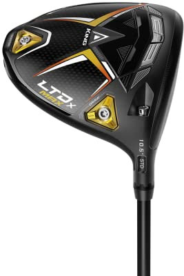Cobra Golf 2022 LTDX Max Driver Matte Black-Gold Fusion (hombre, mano izquierda, UST Helium Nanocore, Senior Flex, 12)