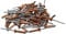 500 x Blindnieten 4,8x10 mm Kupfer/Stahl verzinkt DIN7337 Typ A Flachkopf NEU
