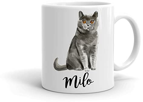 Forever Personal Designs *Personalised* British Shorthair Cat 11oz Mug