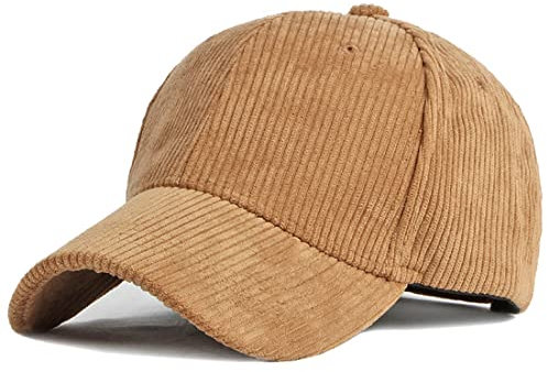 XRDSS Baseballkappe aus Kord, Unisex, verstellbar, klassisch, Sportmütze, Outdoor, solide Kappen, hautfarben, Einheitsgröße