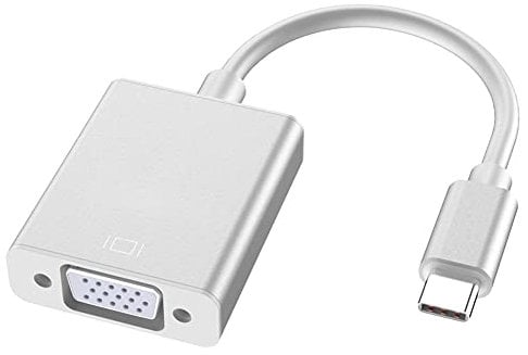 SELIACR Adaptateur USB C vers VGA, Adaptateur Thunderbolt 3 (Type-C) mâle vers VGA Femelle Compatible avec Google Chromebook Pixel Mac Book Pro 2020,2019,2018, Lenovo 900, Dell XPS 13