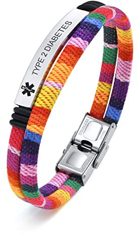 XUANPAI Notfallarmband Medizinischer ID Armband Herren: Personalisierte Gravur Notfall SOS Identifikation Alarm Armbänder fur Männer