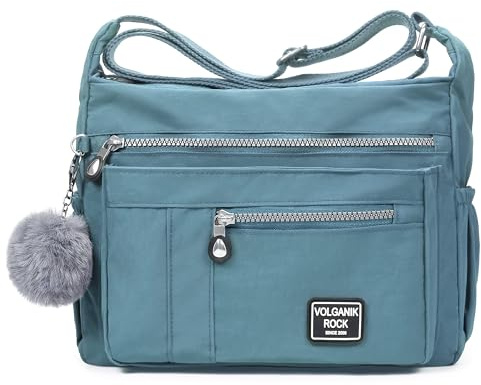 VOLGANIK ROCK Crossbody Bag for Women Medium Size Multi Pockets Handbag Shoulder Bag for Women RFID Pocket Lightweight Water resistant Shoulder Bag for Daily Use Messenger Bag