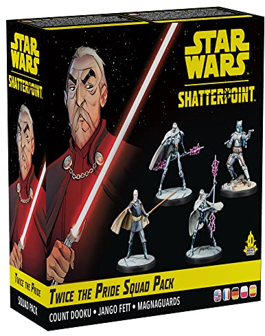 Atomic Mass Games | Star Wars Shatterpoint: Twice the Pride - Count Dooku Squad Pack | Miniatures and Card Game | Ages 14+ | 2 Players | 90 Minutes Playing Time