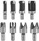 Yuhtech Holzdübel Cutter Set, 8 Stück Holzdübel Zapfenbohrer Cutter, Rundschaft Kohlenstoffstahl Klaue für Holzbearbeitung 6mm/10mm/13mm/16mm