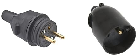 Prise electrique male - Fiche electrique - Prise male - Prise male 220 V - Fiche male - Fiche electrique male & Connecteur electrique | Adaptateur prise | Prise Plate | Fiche Femelle 2P+T 16A