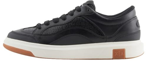 Armani Exchange Herren Venice, Debossed Logo, Chunky Sneaker, Black, 43 EU
