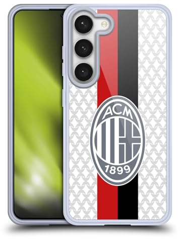 Head Case Designs Offizielle AC Milan Away 2023/24 Wappen-Set Soft Gel Handyhülle Hülle kompatibel mit Samsung Galaxy S23 5G