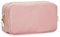 Trousse Trucchi Donna Borsa Cosmetica da Viaggio Piccolo Borsa Cosmetica Portatile con Tasca Interna in Morbida Pelle Pu Beauty Case, Rosa Attesa Brevetto