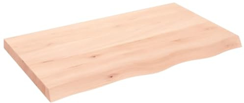 vidaXL Bordsskiva 100x60x(2-6) cm obehandlad massiv ek