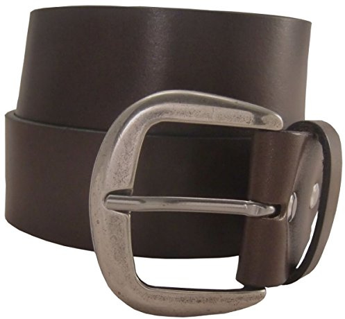 BELTINGER Jeansgürtel aus Vollrindleder 4,5 cm | Breiter Ledergürtel für Damen Herren 45mm | Leder-Gürtel aus echtem Leder | Braun 130cm