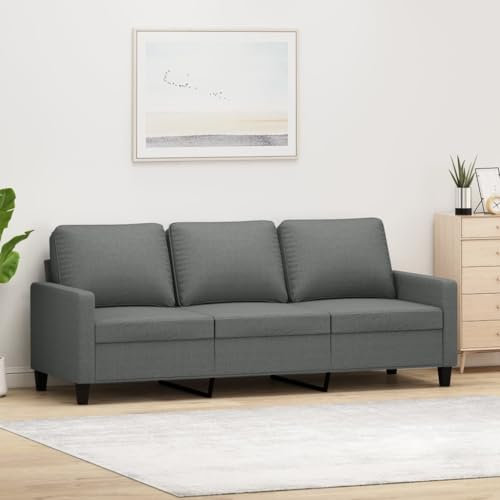 UTSRABFA Sofa Sitzbank Esszimmer Cord Sofa Küchensofa 3-Sitzer-Sofa Dunkelgrau 180 cm Stoff Geeignet für Schlafzimmer, Esszimmer, Wohnungen, Lofts
