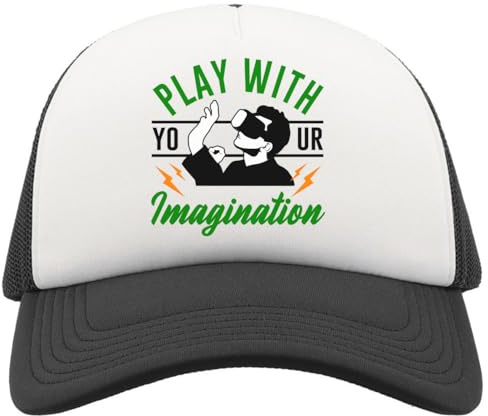 Play with Your Imagination Cappello da baseball unisex traspirante con grafica di realtà virtuale, Nero , Taglia unica