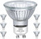 VINBE 35W GU10 Halogen Light Bulb, Gu10 Spotlight Bulb 2 Pin 38° Beam Dimmable for Track Light Bulbs Glass Cover for Range Hood Light Bulbs, 2800K Warm White, 6 Pieces