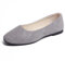 Rojeam Womens Flats Shoes Portable Pumps Ballet Flat Slip-on Ballerina Pumps Shoes Ladies Loafers, Grey, Size 9