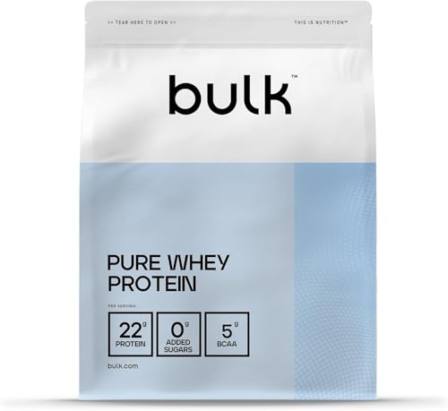 Bulk Pure Whey Protein Powder Shake, Banana, 500 g, Packaging May Vary (Pack of 5)