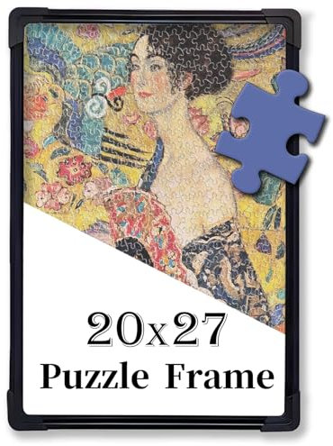 CGRLVDXW Puzzle Frames 1000 Pieces, 20x27 Inches, Black, Modern Style, Puzzle Display Frame, Easy to Assemble, Hanging Kit Included
